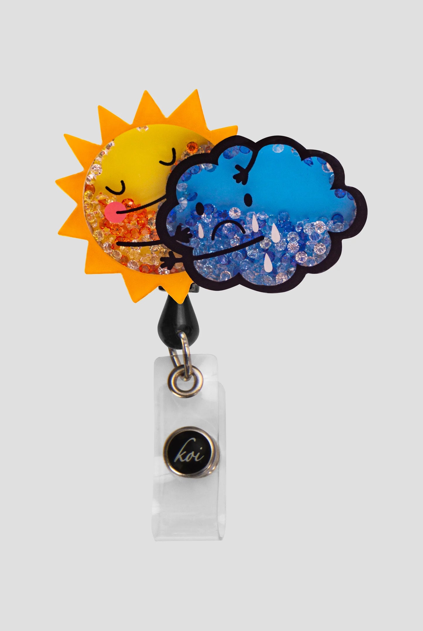 Outside the Box Acrylic Smiley Retro ID Badge Holder